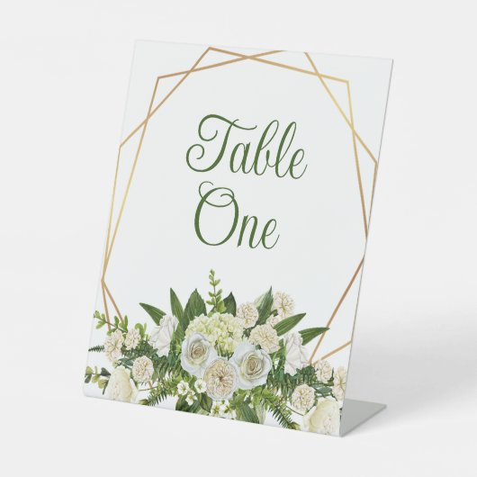 フローラパーティー結婚またはテーブル番号 台座サイン (正面)