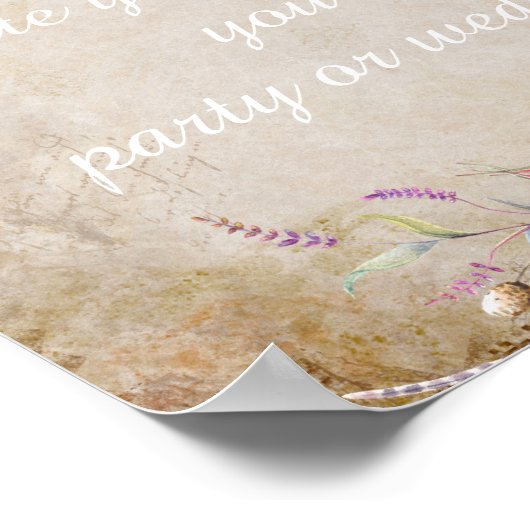 フローラパーティー署名の作成 ポスター (角)