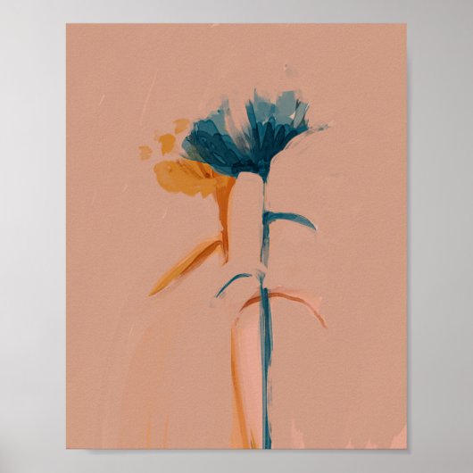 フローラパートナーシップ – 抽象芸術花 ポスター (正面)