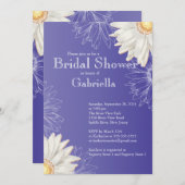 フローラパープモダンルデイジーブライダルシャワー 招待状 (正面/裏面)