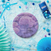 フローラパープルアジサイ素朴ア結婚カントリー ペーパープレート (パーティー)