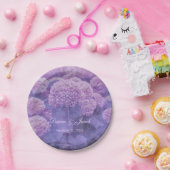 フローラパープルアジサイ素朴ア結婚カントリー ペーパープレート (パーティー)