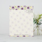 フローラパープルガーデンフラワーズフォトカスタムアドレス レターヘッド (スタンド正面)