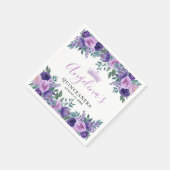 フローラパープルキンセアニェラ スタンダードカクテルナプキン (角)