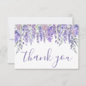 フローラパープルキンセアニラ誕生日 サンキューカード (正面)