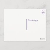 フローラパープルサンキューフラワー – 結婚披露宴 ポストカード (裏面)