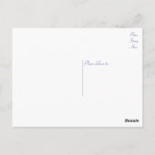 フローラパープルサンキューラベンダーフラワーノートカード ポストカード (裏面)