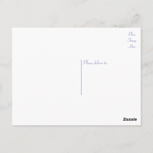 フローラパープルサンキューラベンダーフラワーノートカード ポストカード (裏面)