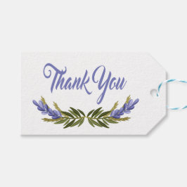 フローラパープルサンキューラベンダーフラワー ギフトタグ