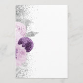 フローラパープルシルバーグリッター結婚ズ メニュー (裏面)