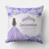 フローラパープルシルバープリンセスティアラキンセアニェラ クッション (正面)