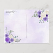 フローラパープルバイオレットプリンセス誕生日キンセアニェラ ポストカード (裏面)