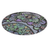 フローラパープルパンモザイクエレガント カッティングボード (角)