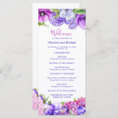 フローラパープルペイズリーシモダンックボホ結婚ズ プログラム (正面/裏面)