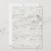 フローラパープルラベンダーウッド素朴ブライダルシャワー 招待状 (裏面)