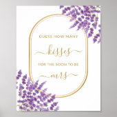 フローラパープルラベンダーhow manyキスブライダルゲーム ポスター (正面)