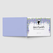 フローラパープルヴィンテージリージェンシーテーマブライダルシャワー ゲストブック (全面)