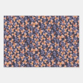 フローラパープル包装紙 ラッピングペーパーシート (正面)