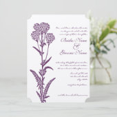 フローラパープル宗教結婚式招待状 招待状 (スタンド正面)