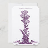 フローラパープル宗教結婚式招待状 招待状 (裏面)