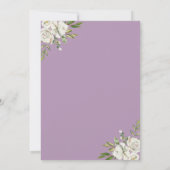フローラパープル春ガーデンブライダルシャワーブランチ 招待状 (裏面)