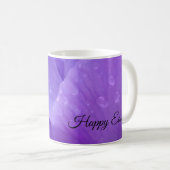 フローラパープル水彩イースタエレガントーチューリップ コーヒーマグカップ (正面右)