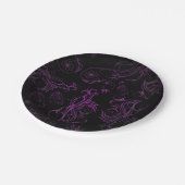 フローラパープル紙プレート ペーパープレート (アングル)