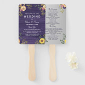 フローラパープル結婚式 プログラムハンドファン ハンドファン (正面&裏面)