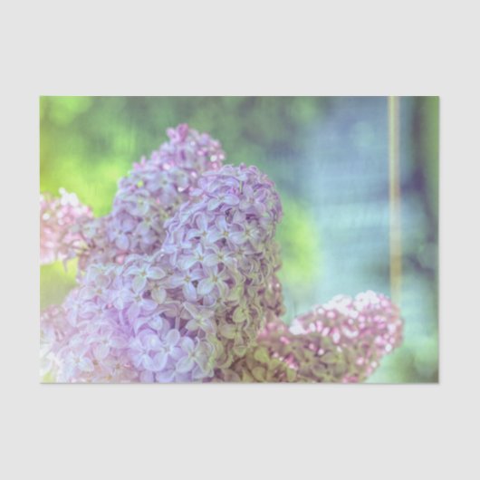 フローラパープル薄紫カントリーアートデザイン 薄葉紙 (正面)