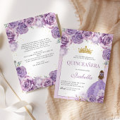 フローラパープル薄紫キンセアニェラ金ゴールドプリンセス 招待状
