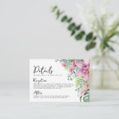 フローラパーム熱帯結婚詳細 エンクロージャーカード (スタンド正面)