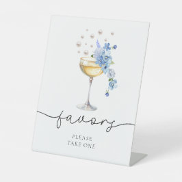 フローラパール&プロセッコブライダルシャワーの好意 台座サイン