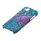 フローラヒッパイパターン – ブルーバイメガフロラ Case-Mate iPhoneケース (下部)