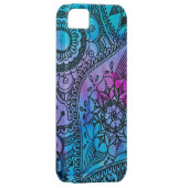 フローラヒッパイパターン – ブルーバイメガフロラ Case-Mate iPhoneケース (裏面/右)