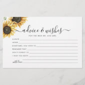 フローラヒマワリ結婚ユーカリアドバイスカード 便箋 (正面)
