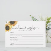 フローラヒマワリ結婚ユーカリアドバイスカード 便箋 (スタンド正面)