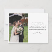 フローラヒマワリ結婚ユーカリサンキューカード ノートカード (裏面)