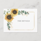 フローラヒマワリ結婚ユーカリ詳細 エンクロージャーカード (正面)