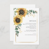 フローラヒマワリ結婚ユーカリ詳細 エンクロージャーカード (正面/裏面)