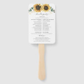 フローラヒマワリ葉カリ結婚式 プログラム ハンドファン (裏面)