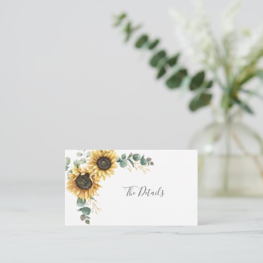 フローラヒマワリ葉ユーカリス結婚ズ エンクロージャーカード (スタンド正面)