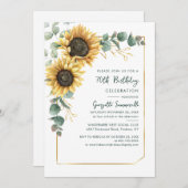 フローラヒマワリ70thバースデーパーティユーカリ 招待状 (正面/裏面)