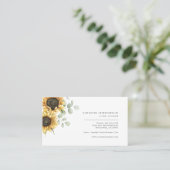 フローラヒマワールユーカリプタスフローリスト 名刺 (スタンド正面)