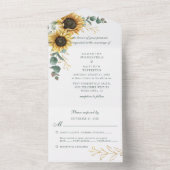 フローラヒマワールユーカリプトゥスエレガントウェディング オールインワン招待状 (内側)
