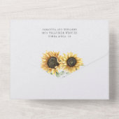 フローラヒマワールユーカリ結婚ー オールインワン招待状 (裏面)