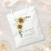 フローラヒマワールユーカリ結婚ー フェイバーバッグ (クリップ留めされた状態)