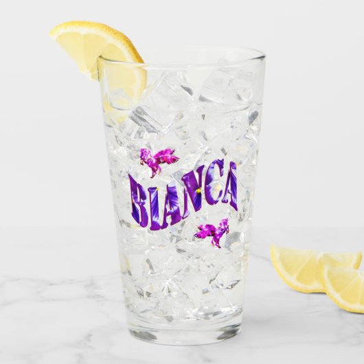 フローラビアンカのユニコーンでの名前。 タンブラーグラス (アイス正面)
