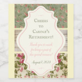 フローラビクトリアンの粗末なシック・パーティーの好意 ワインラベル (シングルラベル)