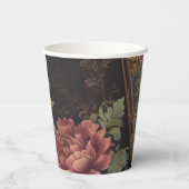 フローラビクトリアンゴシックブライダルシャワー 紙コップ (裏面)