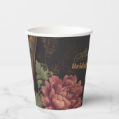 フローラビクトリアンゴシックブライダルシャワー 紙コップ (正面)